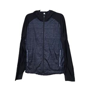 LULULEMON Pack It Jacket Hooded Windbreaker Hanover Needles Slate‎ Black